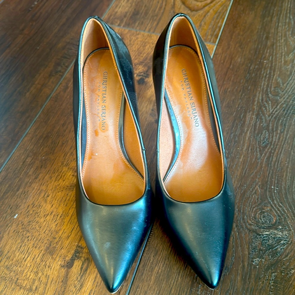 Christian Siriano black heels size 8W